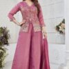 Classy Pink Designer Palazzo Suit for Engagement, Sangeet, Wedding, Reception, Party, and Festivals