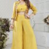 Pretty Yellow Designer Palazzo Suit for Haldi, Party, and Festivals
