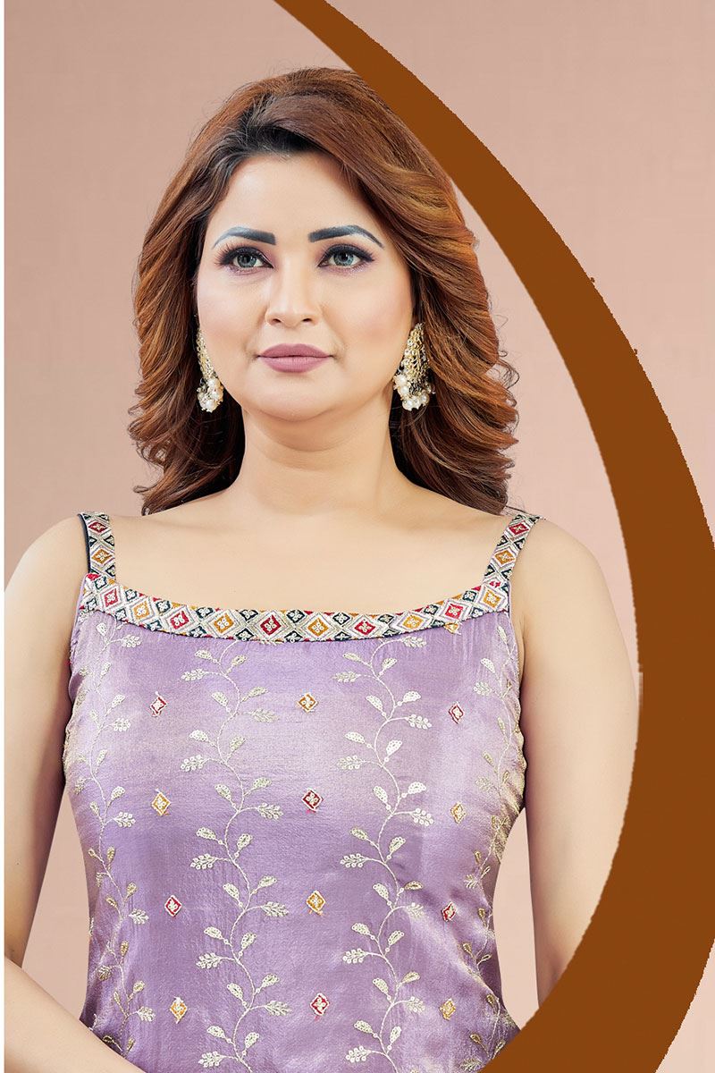 Stunning Lavender Designer Palazzo Suit for Engagement, Sangeet, Party, and Festivals