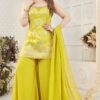 Creative Yellow Designer Palazzo Suit for Haldi, Party, and Festivals