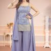 Ethnic Lavender Designer Palazzo Suit for Engagement, Sangeet, Party, and Festivals