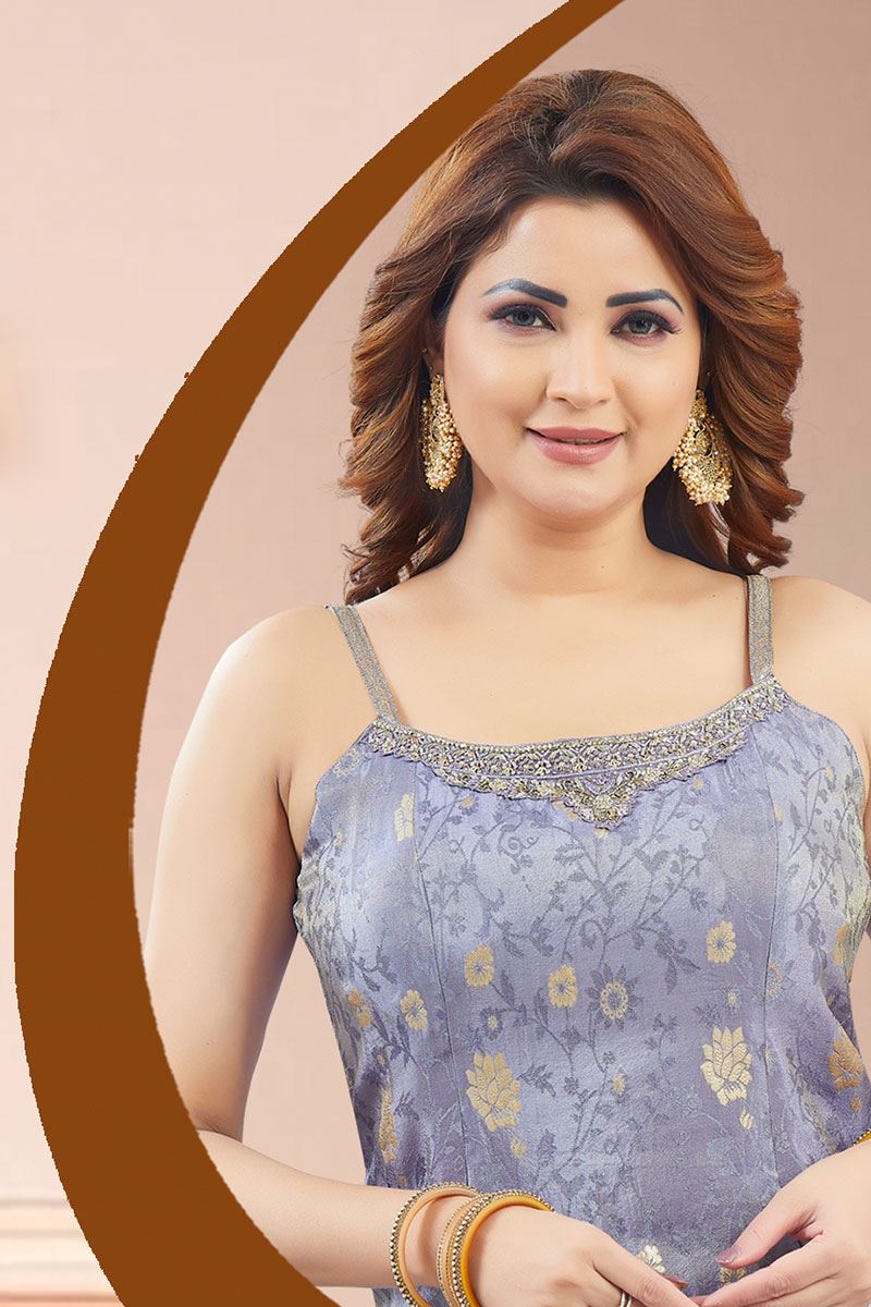 Ethnic Lavender Designer Palazzo Suit for Engagement, Sangeet, Party, and Festivals