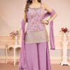 Striking Pink Designer Palazzo Suit for Engagement, Sangeet, Party, and Festivals