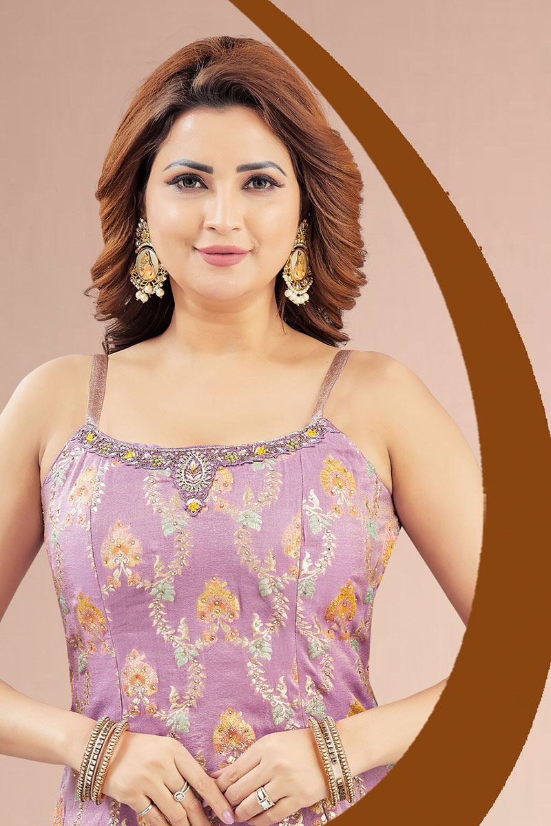 Striking Pink Designer Palazzo Suit for Engagement, Sangeet, Party, and Festivals