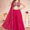 Magnificent Magenta Designer Palazzo Suit for Engagement, Reception, Sangeet, and Party