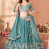Charming Green Designer Wedding Lehenga Choli for Mehendi, Wedding, and Reception