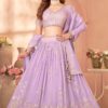 Trendy Lavender Designer Wedding Lehenga Choli for Engagement and Reception