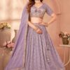 Divine Purple Designer Wedding Lehenga Choli for Engagement and Reception