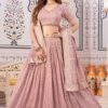 Gorgeous Mauve Designer Wedding Lehenga Choli for Engagement, Wedding, and Reception