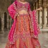 Breathtaking Multi Designer Bridal Lehenga Choli for Wedding and Reception