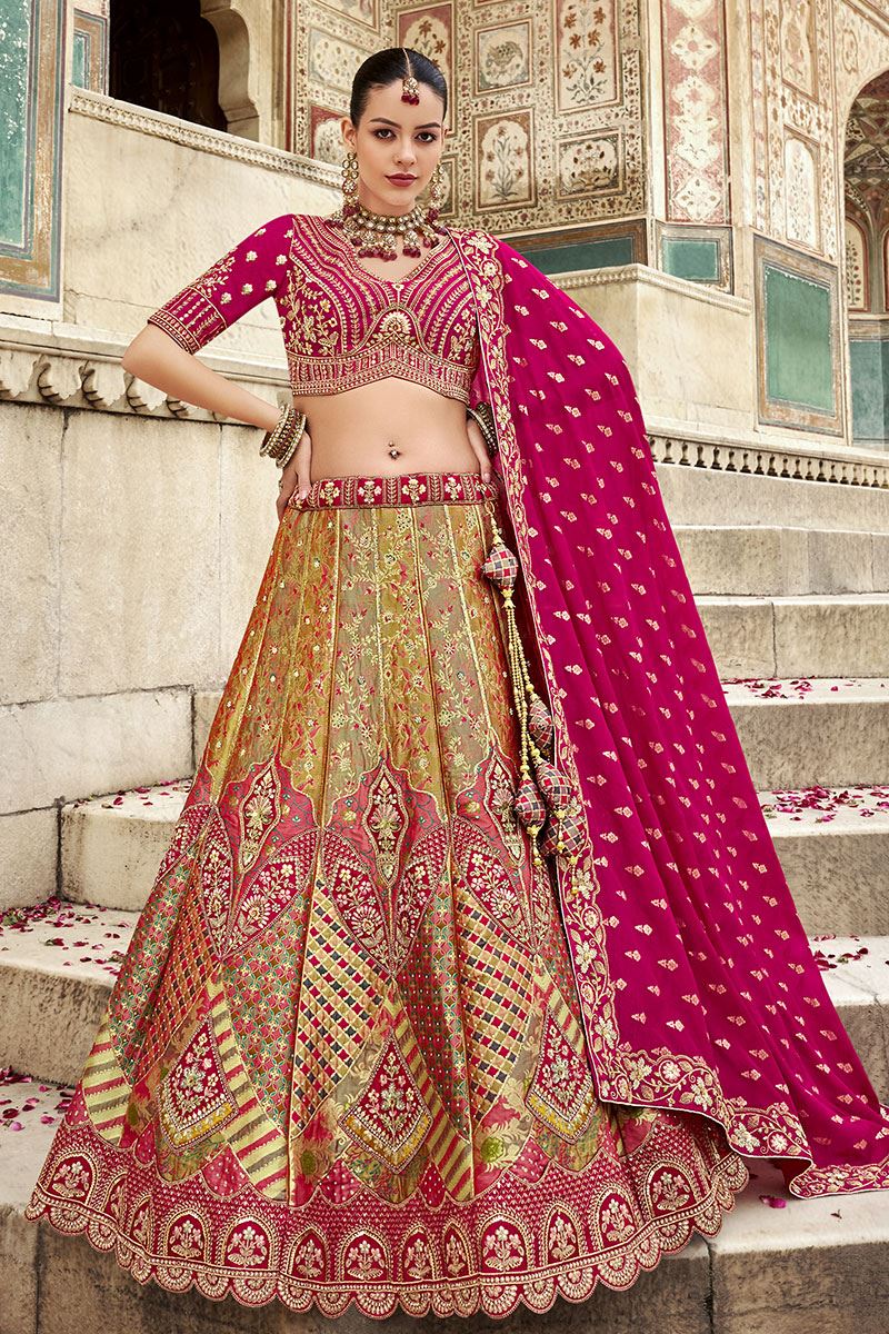 Ethnic Multi Designer Bridal Lehenga Choli for Wedding and Reception