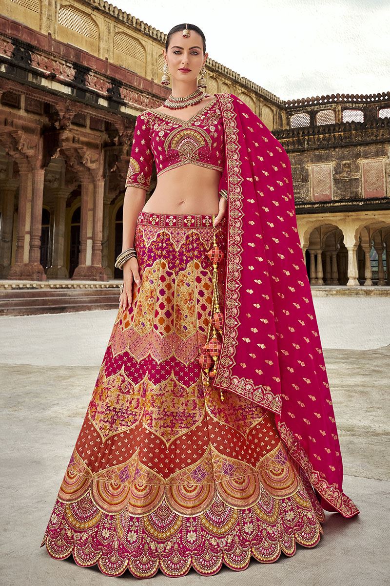 Creative Multi Designer Bridal Lehenga Choli for Wedding and Reception
