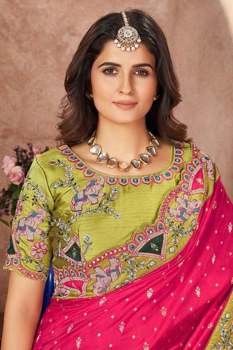 Irresistible Silk Designer Saree for Wedding and Reception