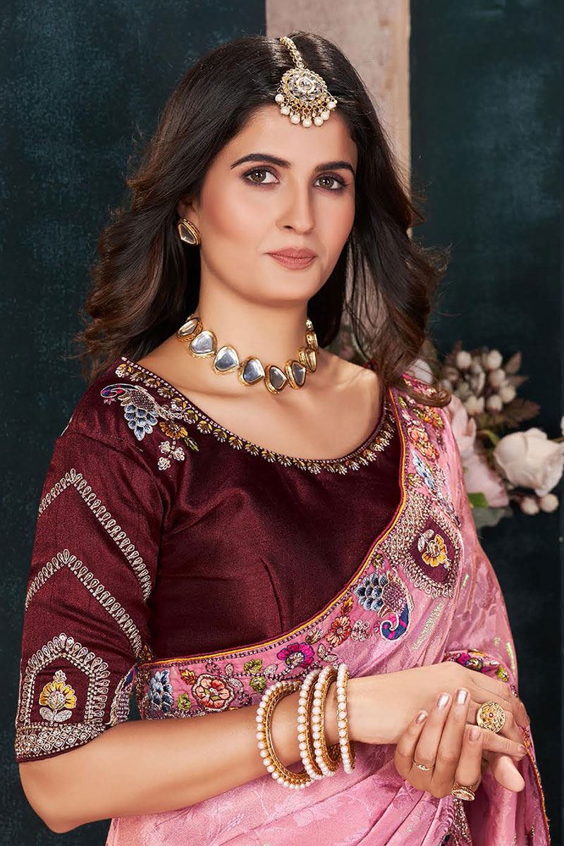 Delightful Silk Designer Saree for Wedding and Reception