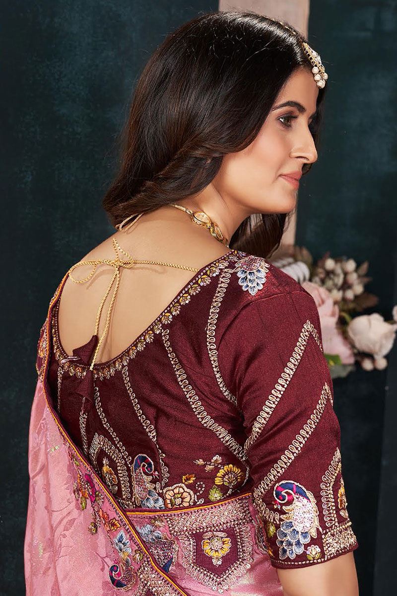 Delightful Silk Designer Saree for Wedding and Reception