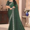 Attractive Silk Designer Saree for Mehendi, Wedding, Reception, and Festivals
