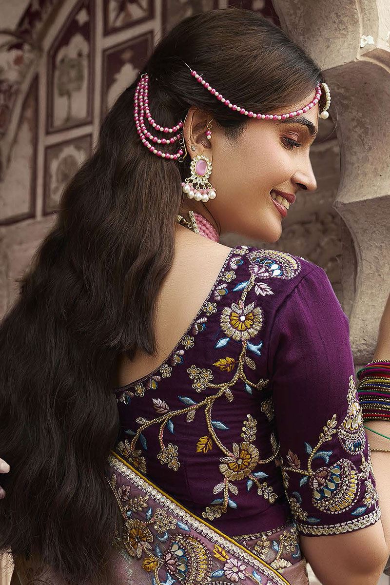 Ethnic Silk Designer Saree for Engagement and Reception