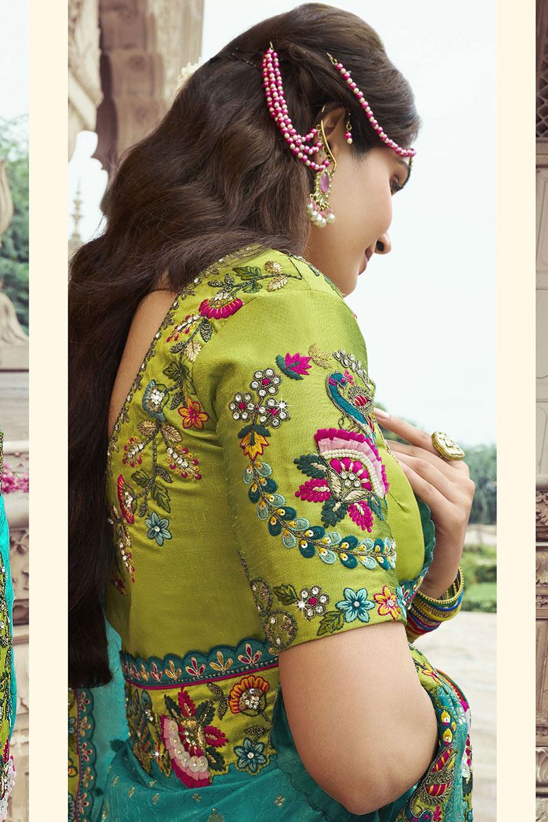 Captivating Silk Designer Saree for Wedding, Sangeet, and Reception