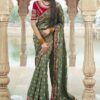 Spectacular Silk Designer Saree for Mehendi, Wedding, Engagement, and Reception