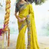 Fascinating Silk Designer Saree for Haldi, Wedding and Reception