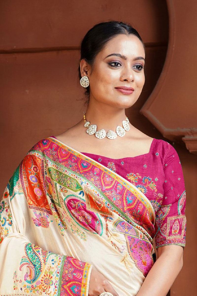 Impressive Silk Designer Saree for Wedding and Reception