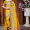Flawless Silk Designer Saree for Haldi, Wedding and Reception