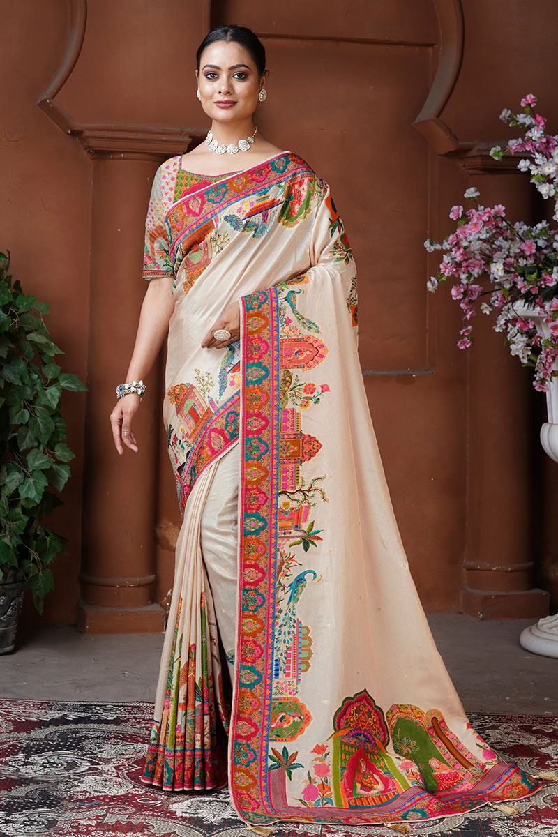 Trendy Silk Designer Saree for Wedding and Reception