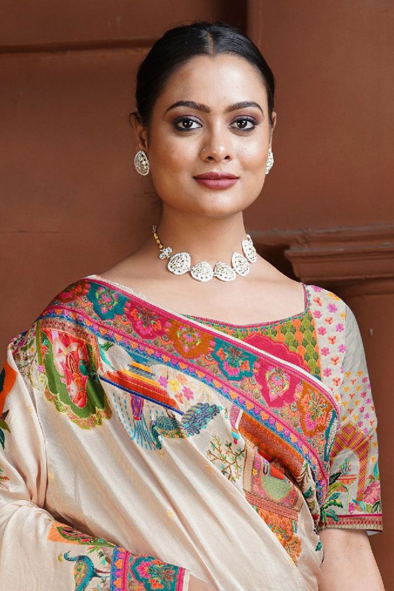 Trendy Silk Designer Saree for Wedding and Reception