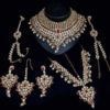 Delightful Red Designer Bridal Necklace Set for Wedding and Reception
