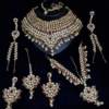 Glorious Maroon Designer Bridal Necklace Set for Wedding and Reception