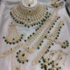 Appealing Green Designer Wedding Necklace Set for Mehendi, Wedding, and Reception