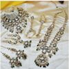 Mesmerizing Dark Green Designer Wedding Necklace Set for Wedding and Reception