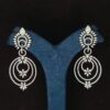 Royal Silver Tone Designer Earring Set for Wedding, Reception, Party, Sangeet, and Festivals