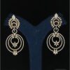 Aesthetic Gold Tone Designer Earring Set for Wedding, Reception, Party, Sangeet, and Festivals