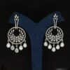 Enticing Silver Tone Designer Earring Set for Wedding, Reception, Party, Sangeet, and Festivals