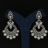 Exuberant Silver Tone Designer Earring Set for Wedding, Reception, Party, Sangeet, and Festivals