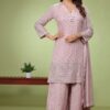 Charismatic Pink Designer Palazzo Suit for Sangeet, Party, and Festivals