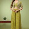 Amazing Olive Designer Palazzo Suit for Party, Sangeet, and Festivals