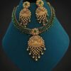 Exquisite Green Designer Necklace Set for Mehendi, Wedding, Reception, and Festivals
