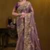 Trendy Pure Banarasi Crush Designer Saree for Wedding, Engagement, and Reception