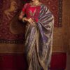 Lovely Pure Viscose Dola Silk Designer Saree for Reception, Wedding, Engagement, and Festivals