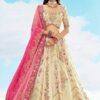 Creative Cream Designer Wedding Lehenga Choli for Engagement, Wedding, Sangeet, Party, and Reception