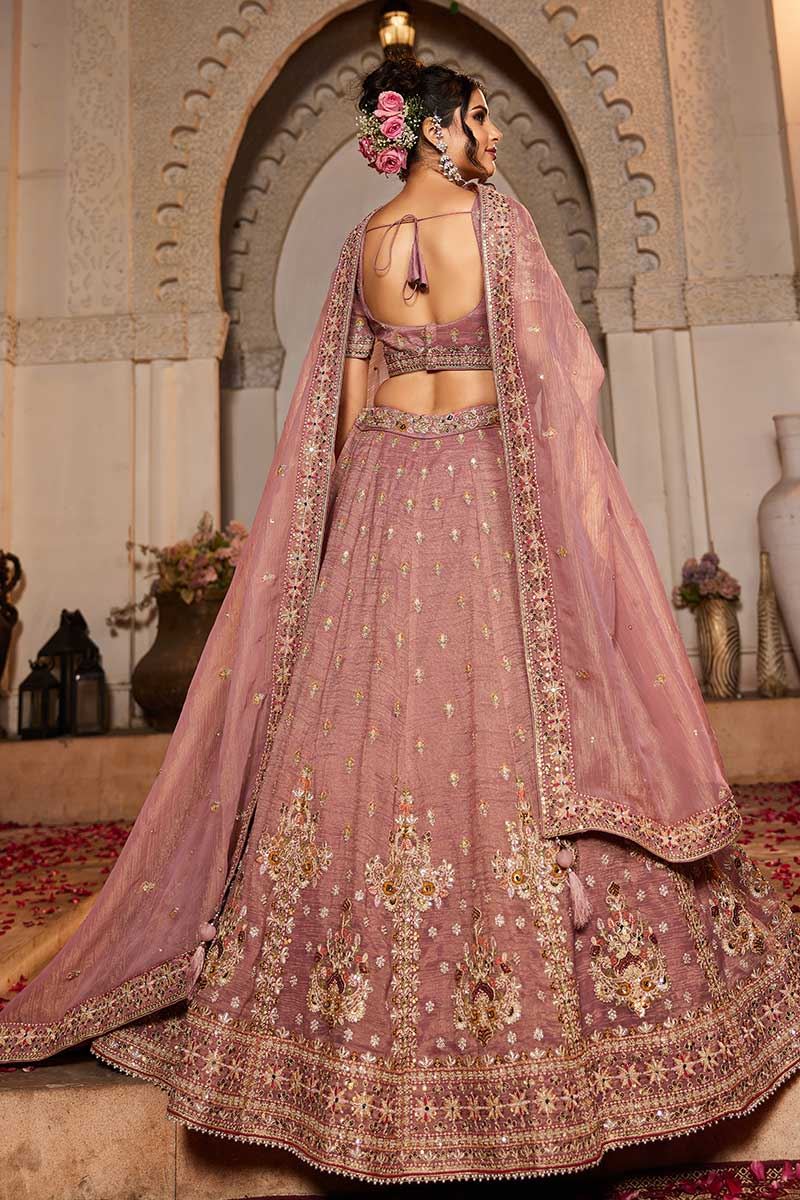 Exquisite Pink Designer Bridal Lehenga Choli for Engagement, Sangeet, Wedding, and Reception