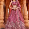 Bollywood Pink Designer Indo-Western Lehenga Choli for Engagement, Wedding, Sangeet, Reception, and Party