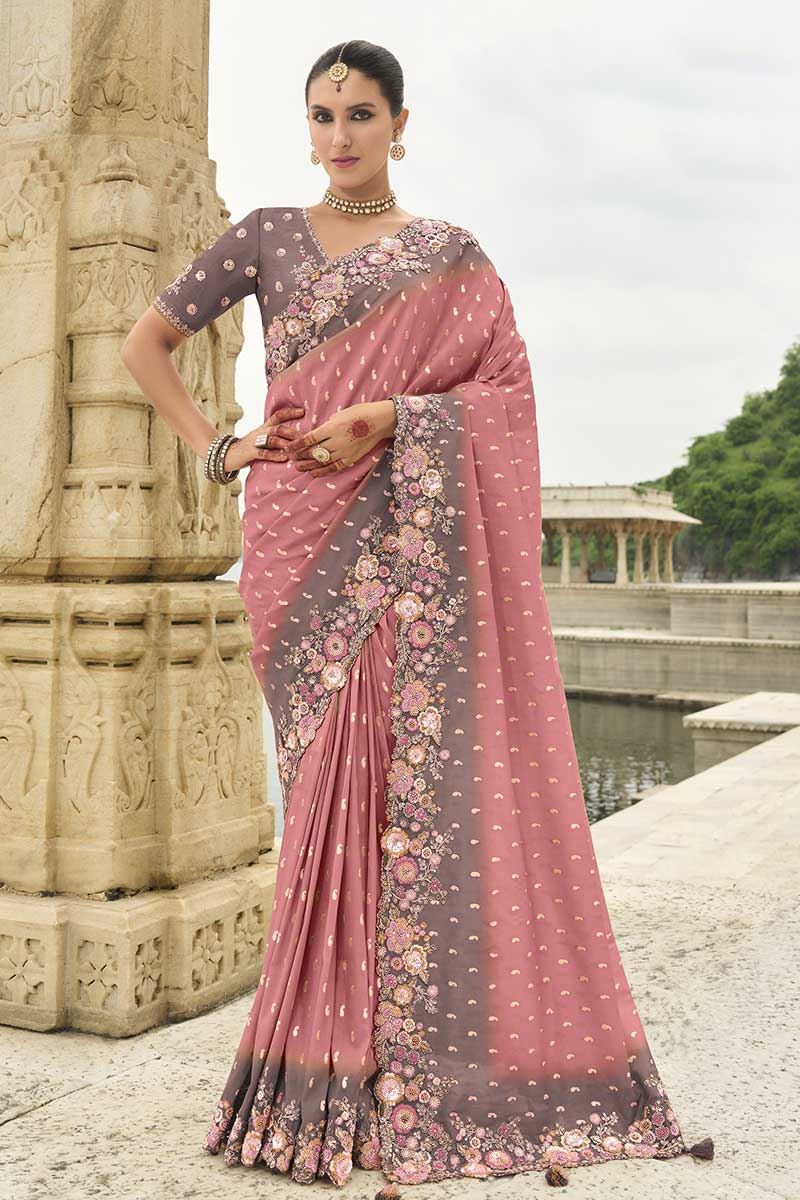 Pretty Viscose Tissue Silk Designer Saree for Party, Sangeet, and Engagement