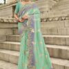 Enticing Viscose Tissue Silk Designer Saree for Party, Sangeet, and Engagement