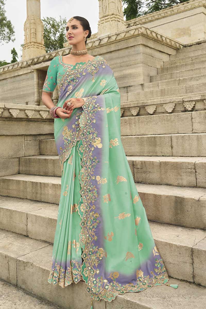 Enticing Viscose Tissue Silk Designer Saree for Party, Sangeet, and Engagement
