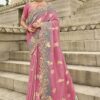 Irresistible Viscose Tissue Silk Designer Saree for Party, Sangeet, and Engagement
