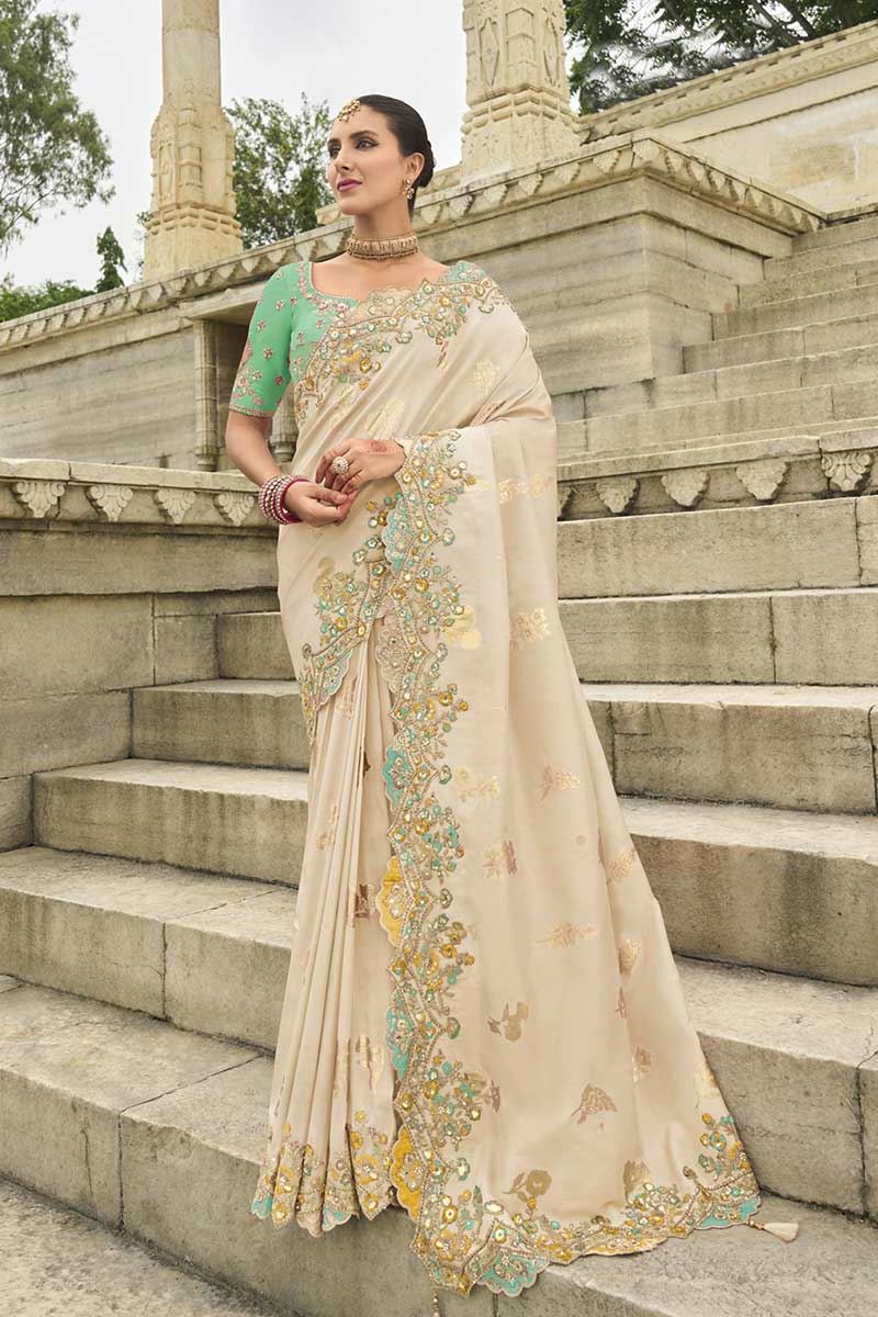 Appealing Viscose Tissue Silk Designer Saree for Party, Sangeet, Festivals, and Engagement