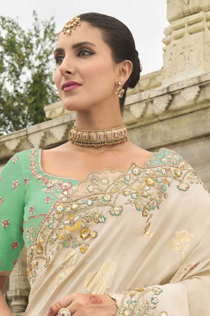 Appealing Viscose Tissue Silk Designer Saree for Party, Sangeet, Festivals, and Engagement